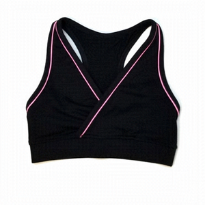 LULULEMON Sports Bra Racerback Black with Pink Trim